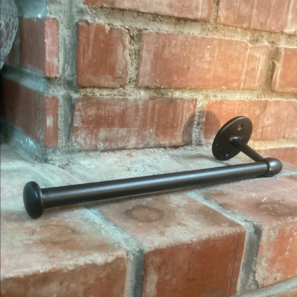 Bronze Wall-Mounted Towel Bar